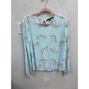 Maxsport Light Blue Floral Blouse XL